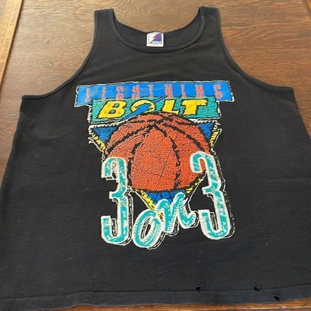 VINTAGE LIGHTING BOLT FRESH PRINCE 3 on 3 TANK